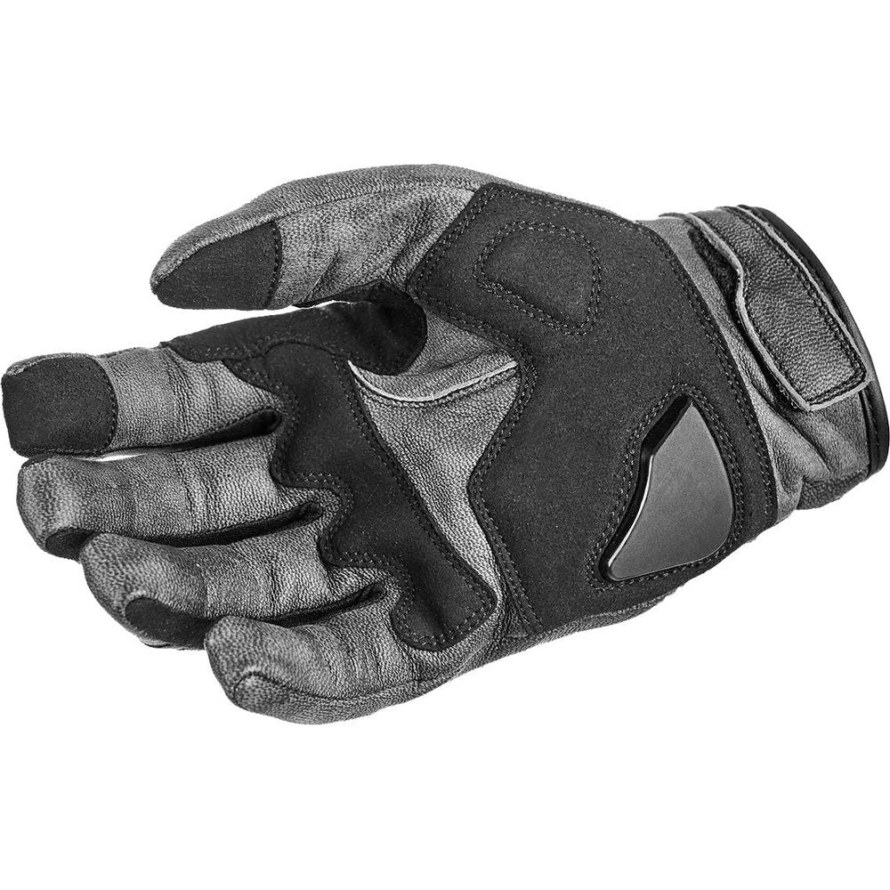 Pando Moto Onyx Summer Leather Gloves Grey (Image 2) - ThrottleChimp