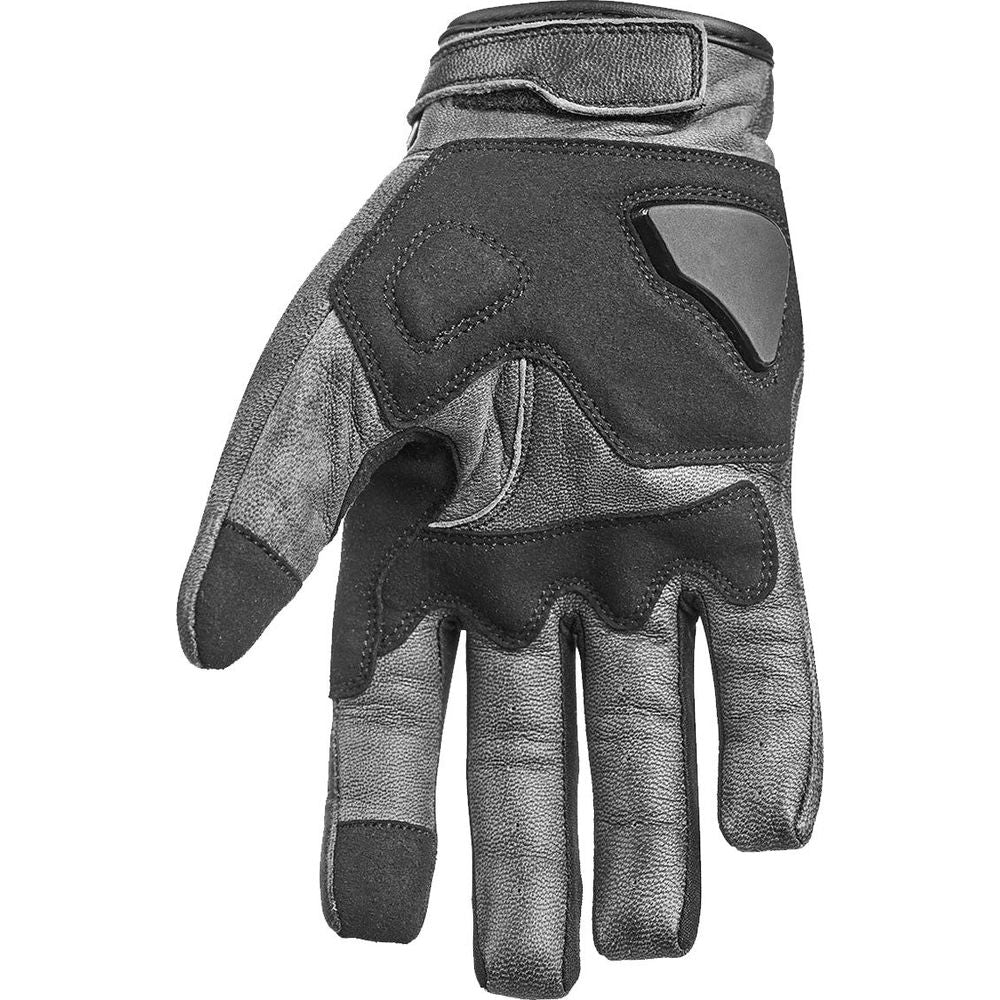 Pando Moto Onyx Summer Leather Gloves Grey (Image 4) - ThrottleChimp