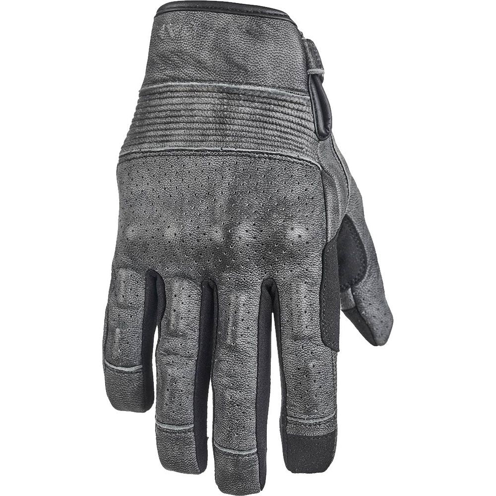 Pando Moto Onyx Summer Leather Gloves Grey (Image 3) - ThrottleChimp