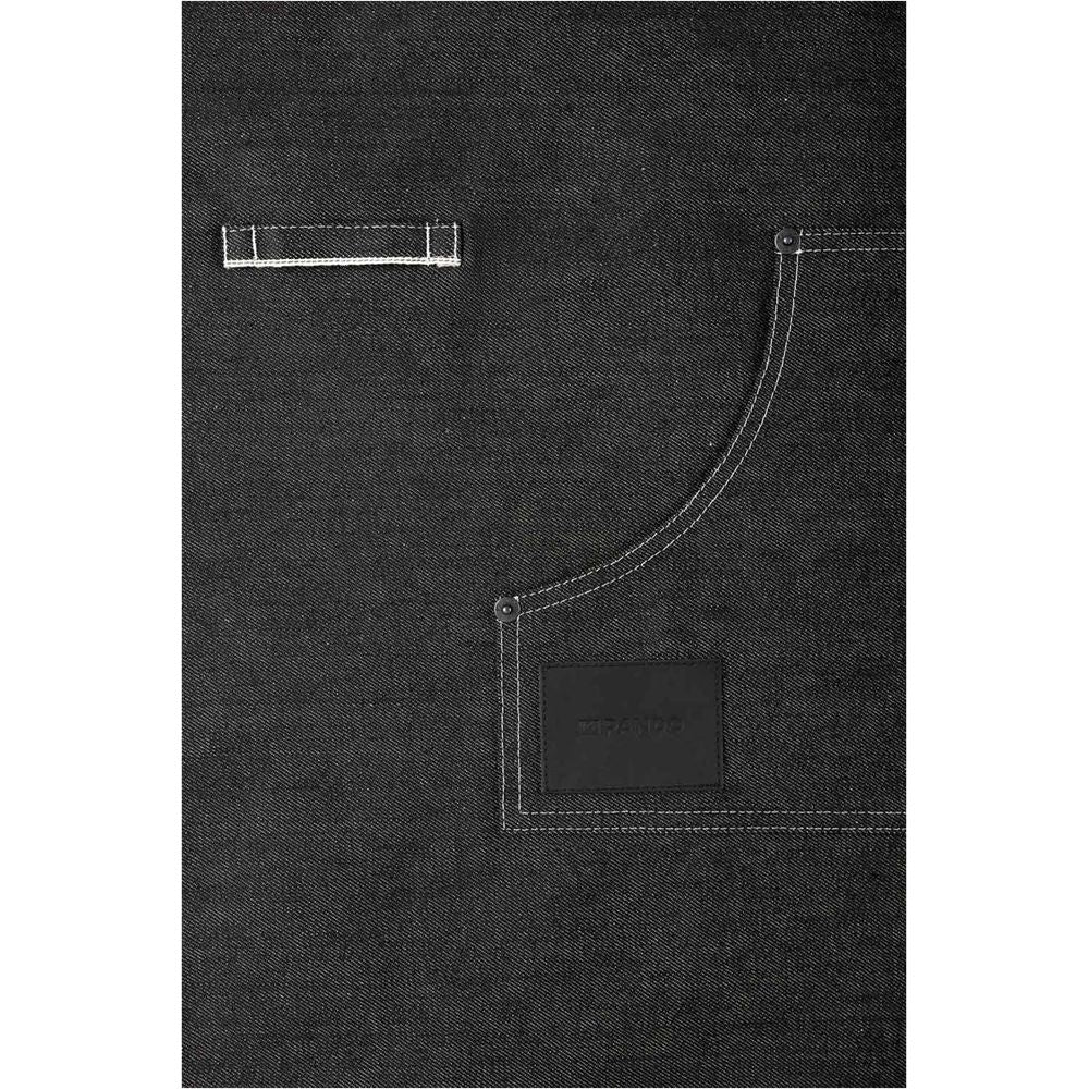 Pando Moto Albert Candiani Selvedge Denim Apron Black (Image 3) - ThrottleChimp