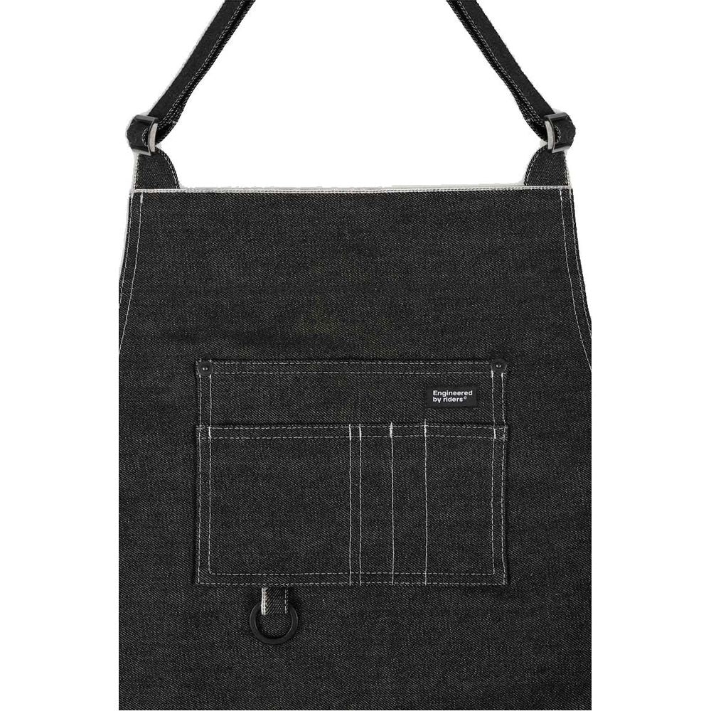 Pando Moto Albert Candiani Selvedge Denim Apron Black (Image 4) - ThrottleChimp