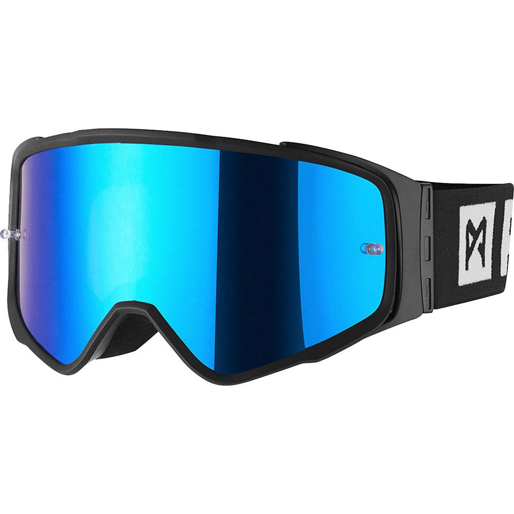 Pando Moto Goggles Blue Mirror / Clear - ThrottleChimp