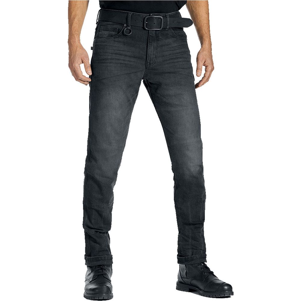 Pando Moto Robby Cor 01 Slim Fit Denim Jeans Black - ThrottleChimp