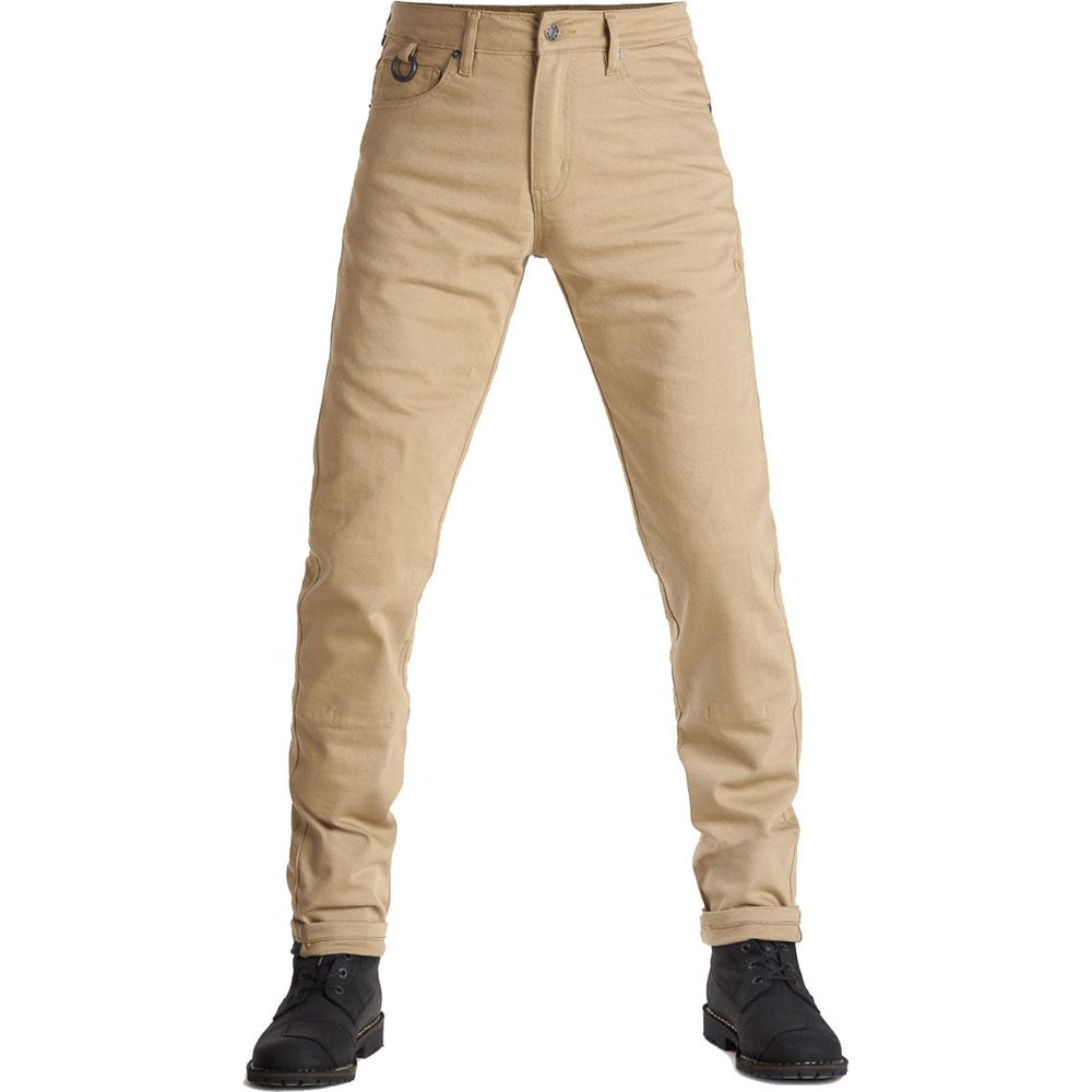 Pando Moto Robby Cor 03 Slim Fit Denim Jeans Sand - ThrottleChimp