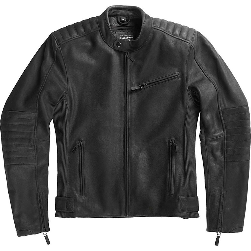 Pando Moto Tatami LT 01 Leather Jacket Black - ThrottleChimp