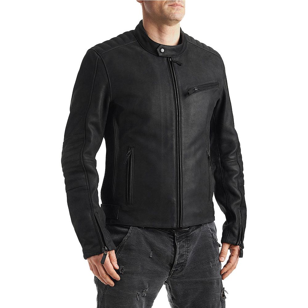 Pando Moto Tatami LT 01 Leather Jacket Black (Image 4) - ThrottleChimp