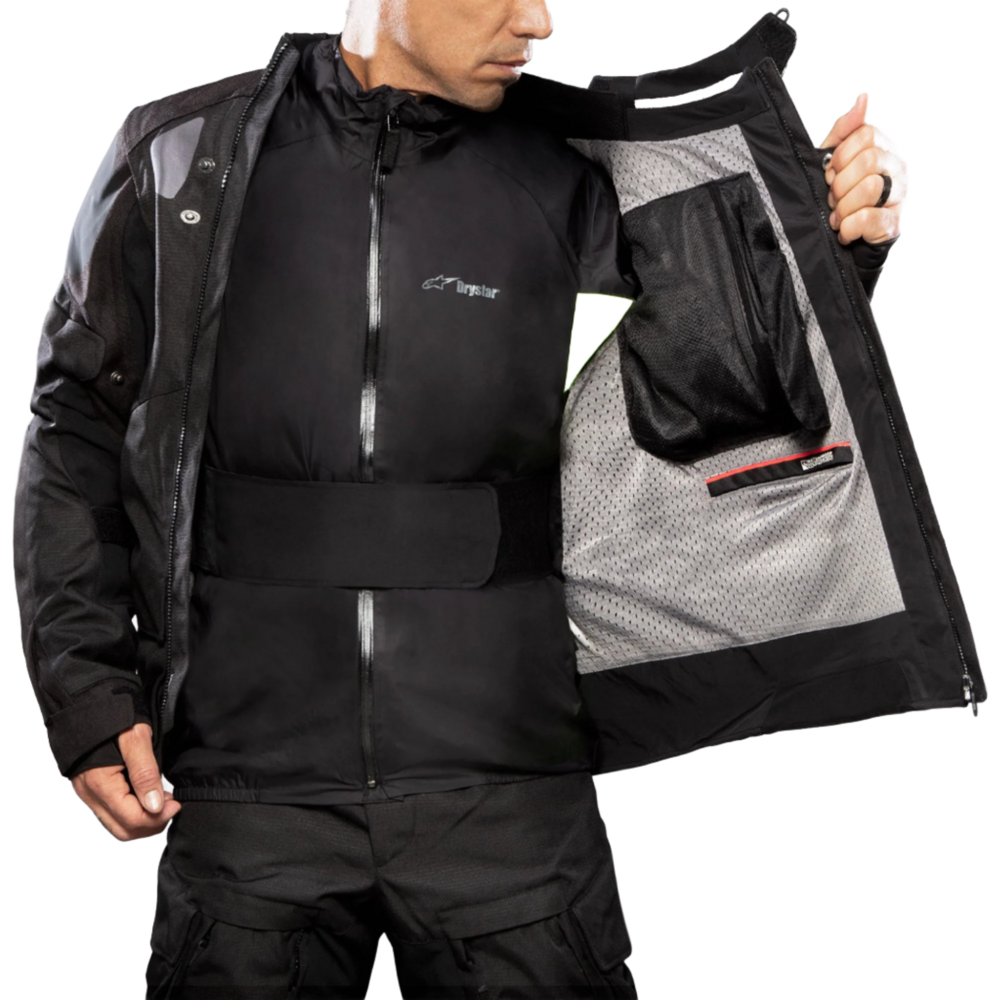 Alpinestars Halo Drystar Jacket Black / Black (Image 10) - ThrottleChimp