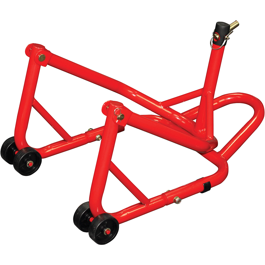 BikeTek Series 3 Front Headlift Track Paddock Stand Red (Image 3) - ThrottleChimp