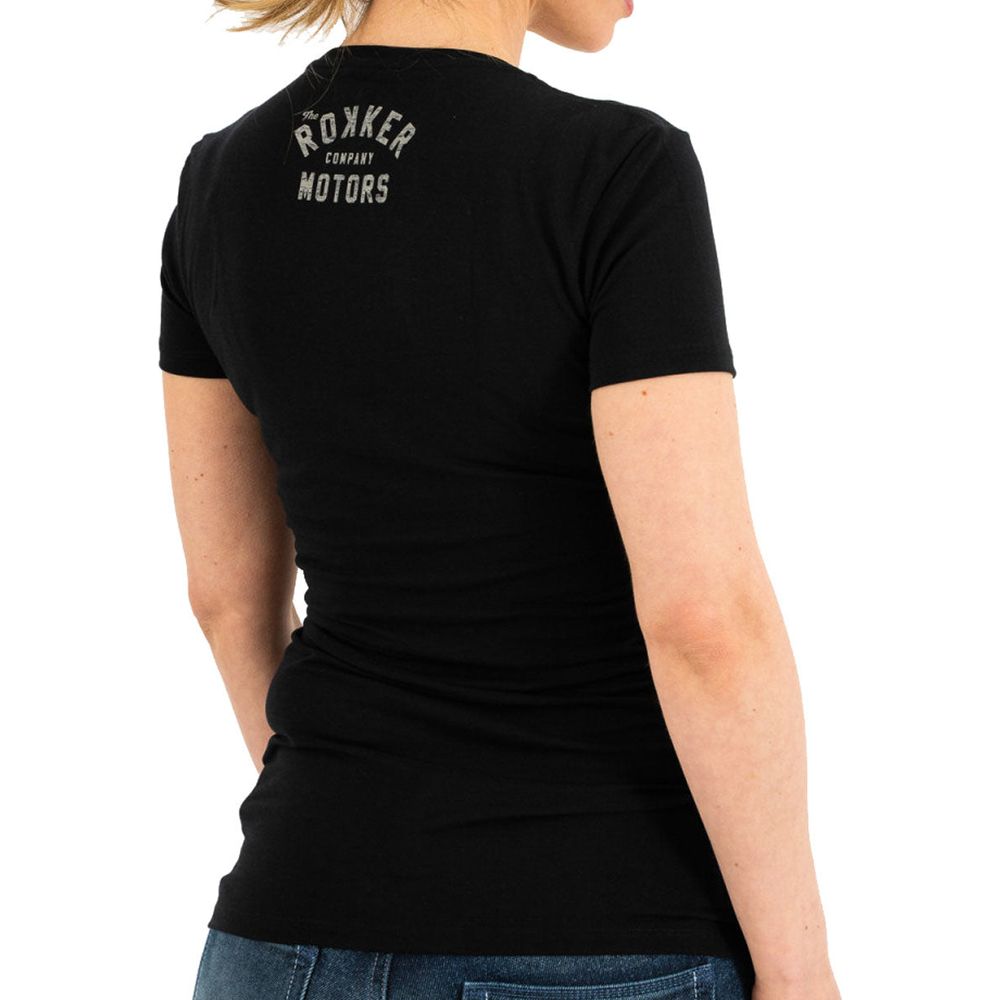 Rokker Performance Motors Ladies T-Shirt Black (Image 2) - ThrottleChimp