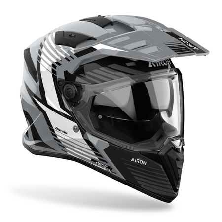 Airoh Bandit Adventure Helmet Spicy Gloss Grey FREE 1 YEAR Returns, FREE UK Delivery | ThrottleChimp