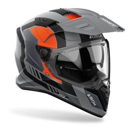 Airoh Bandit Adventure Helmet Horn Matt Orange FREE 1 YEAR Returns, FREE UK Delivery | ThrottleChimp