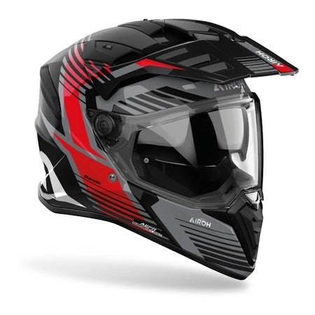 Airoh Bandit Adventure Helmet Spicy Gloss Red FREE 1 YEAR Returns, FREE UK Delivery | ThrottleChimp