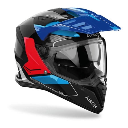 Airoh Bandit Adventure Helmet Tune Gloss Blue / Red FREE 1 YEAR Returns, FREE UK Delivery | ThrottleChimp