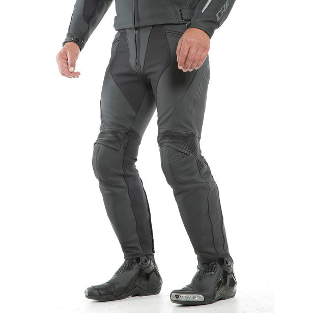 Dainese Pony 3 Riding Leather Trouser Matt Black (Image 6) - ThrottleChimp