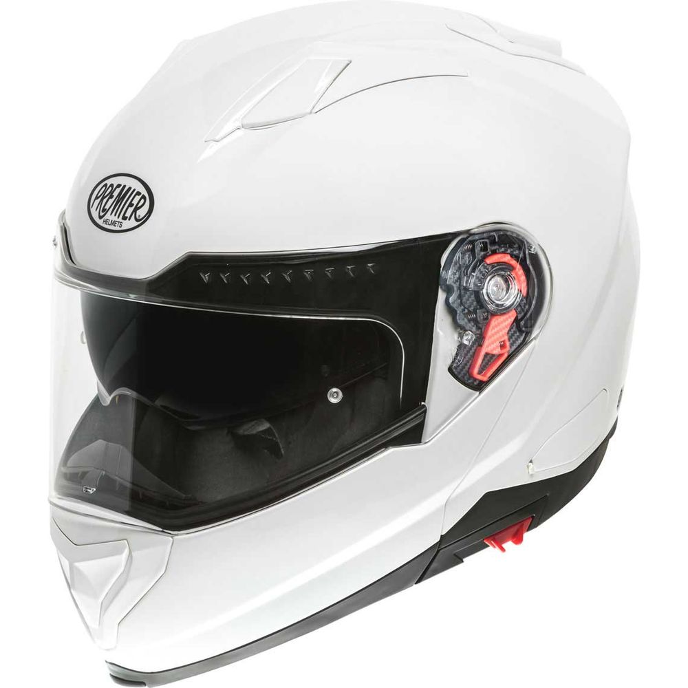 Premier Delta U8 Flip-Up Helmet White - ThrottleChimp