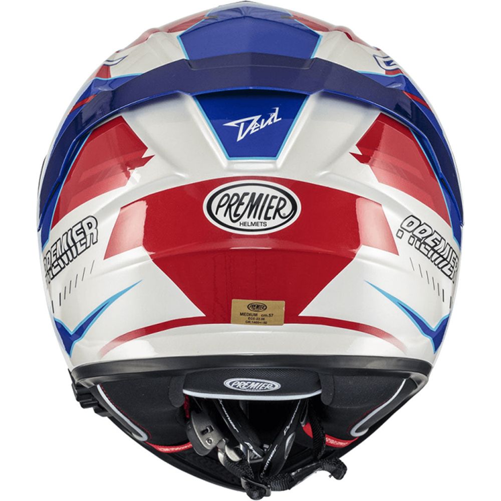 Premier Devil EV 13 Full Face Helmet Blue / Red / White (Image 5) - ThrottleChimp