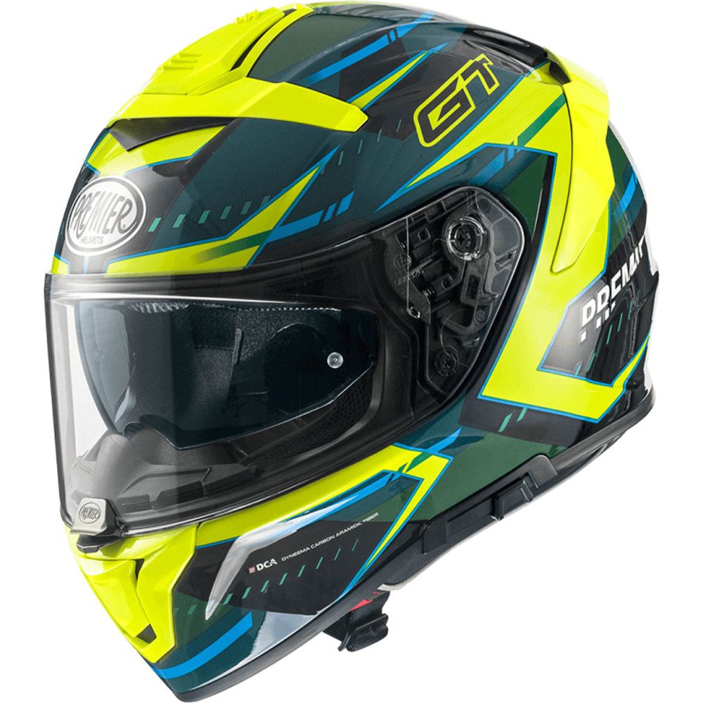 Premier Devil EV 6 Full Face Helmet Green / Yellow - ThrottleChimp