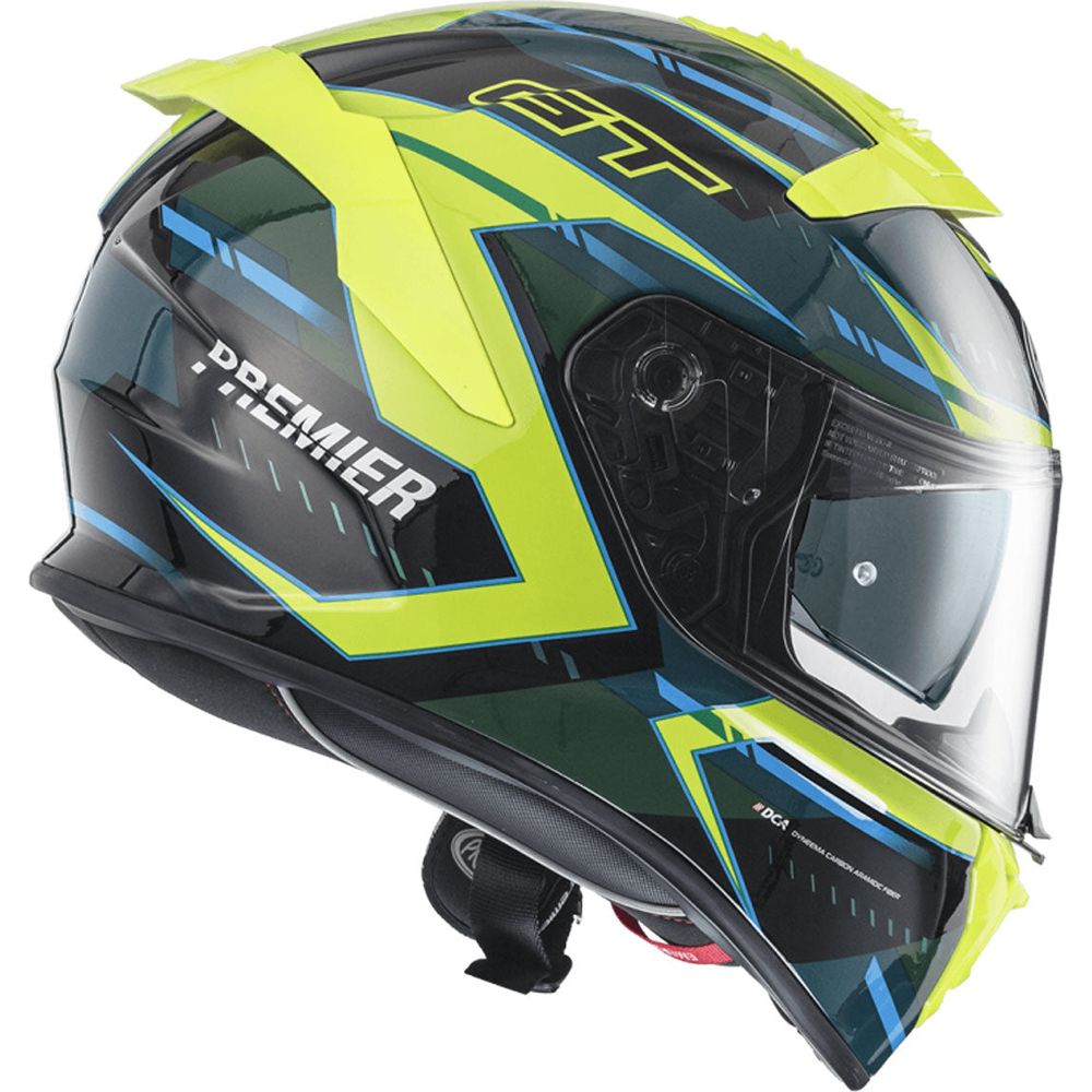 Premier Devil EV 6 Full Face Helmet Green / Yellow (Image 3) - ThrottleChimp