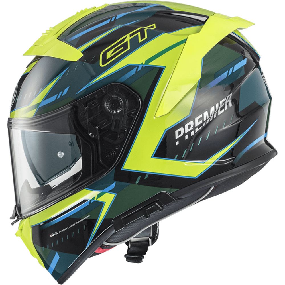 Premier Devil EV 6 Full Face Helmet Green / Yellow (Image 6) - ThrottleChimp