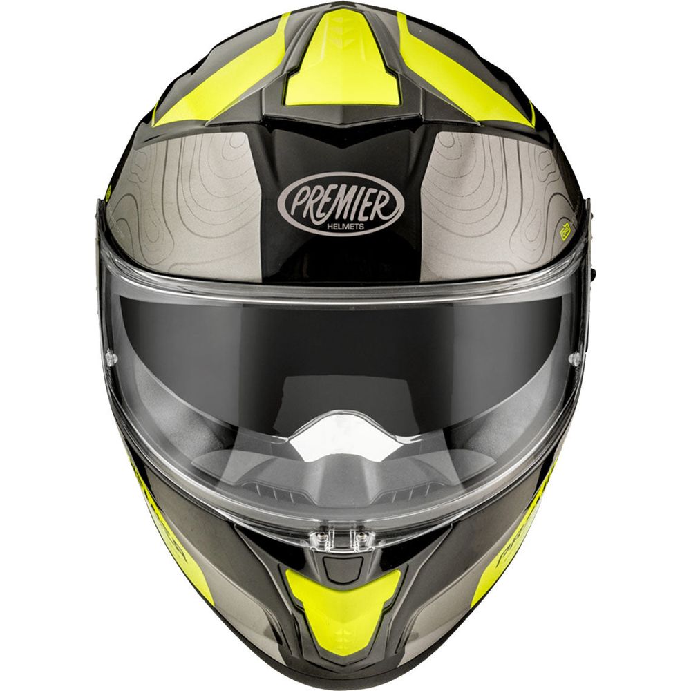 Premier Evoluzione DK Y Full Face Helmet Gunmetal / Neon (Image 2) - ThrottleChimp