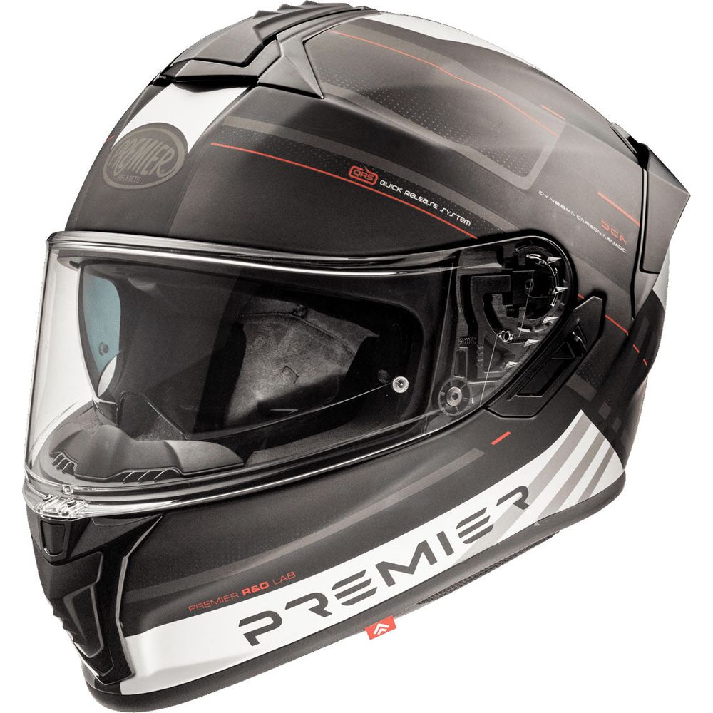 Premier Evoluzione SP 2 Full Face Helmet Black / White - ThrottleChimp