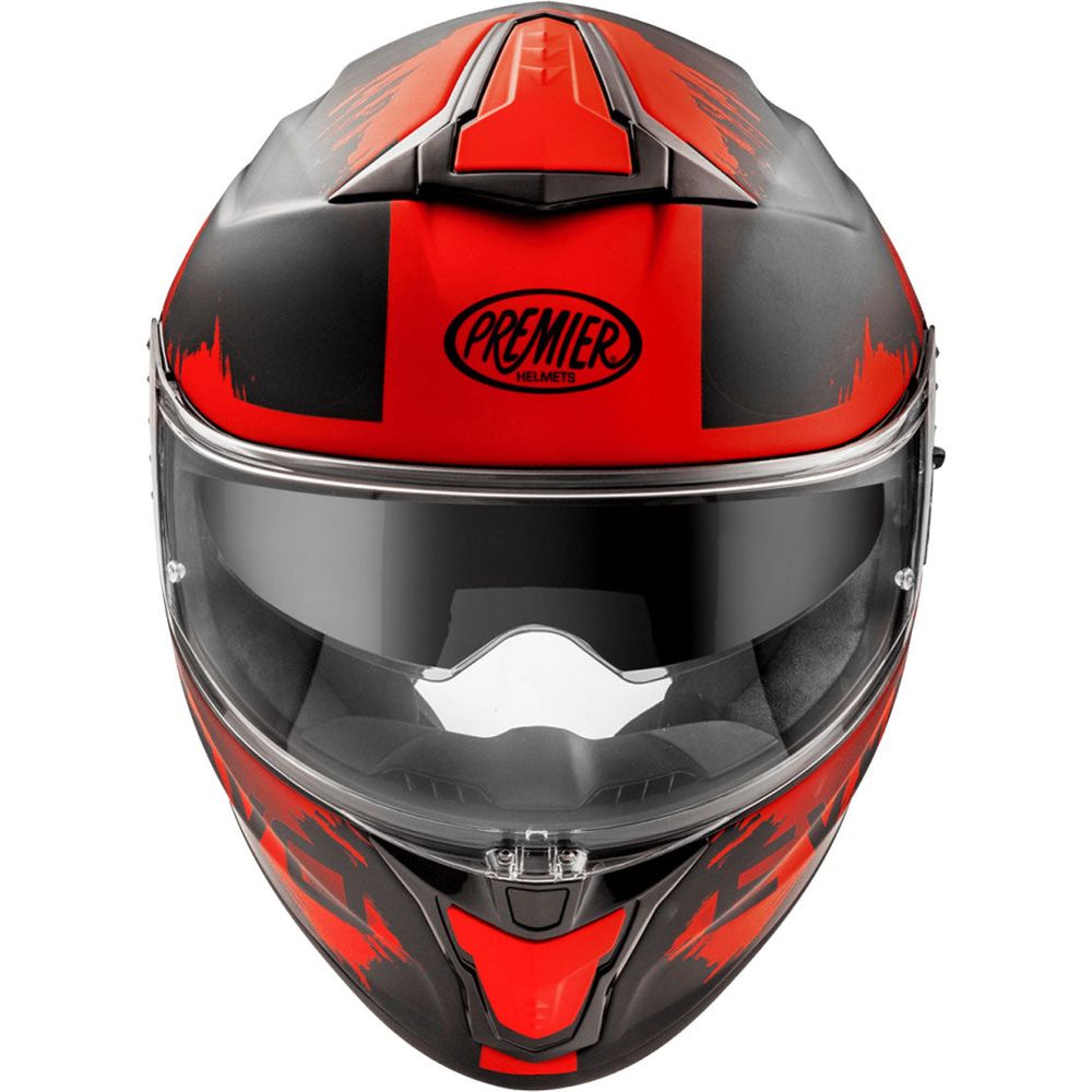 Premier Evoluzione TO 92 Full Face Helmet Black / Red (Image 2) - ThrottleChimp