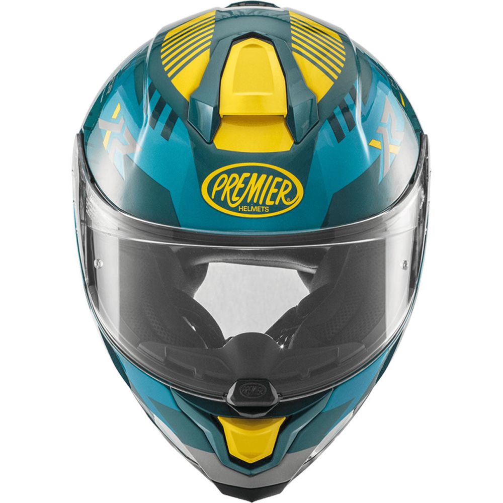 Premier Hyper XR 21 Full Face Helmet Blue / Yellow (Image 2) - ThrottleChimp