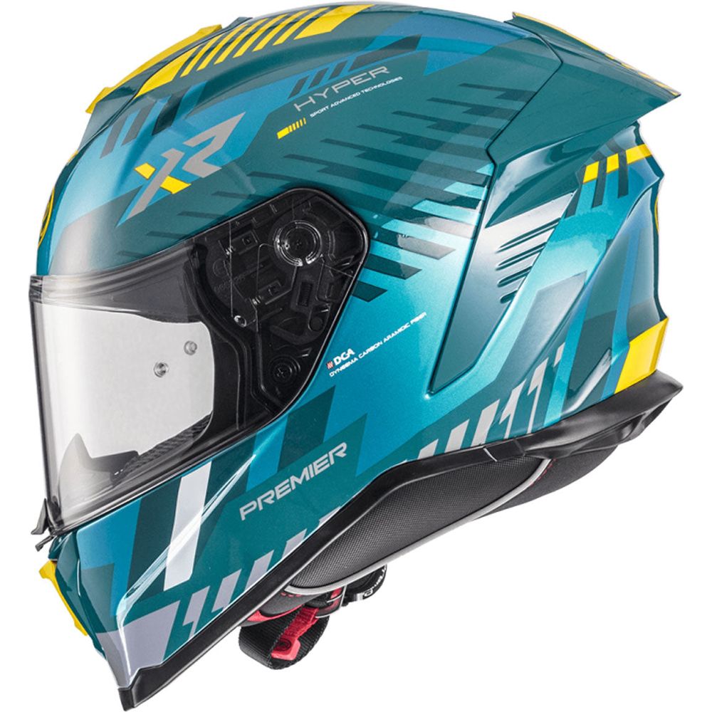 Premier Hyper XR 21 Full Face Helmet Blue / Yellow (Image 4) - ThrottleChimp