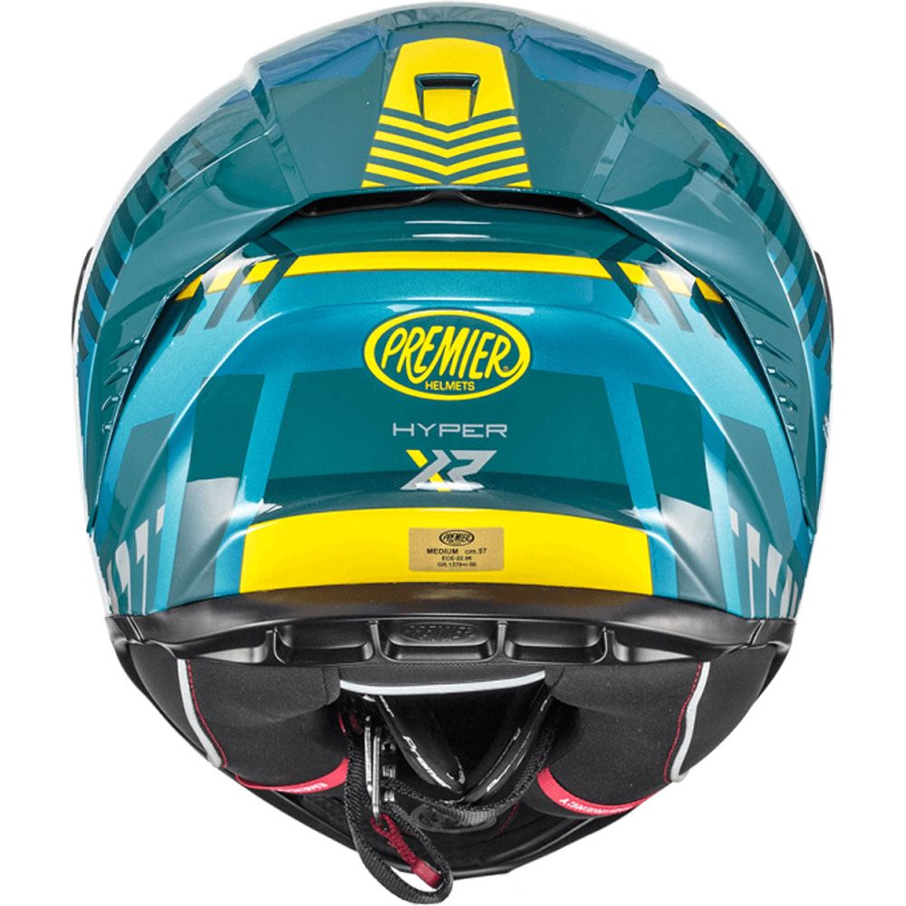 Premier Hyper XR 21 Full Face Helmet Blue / Yellow (Image 5) - ThrottleChimp