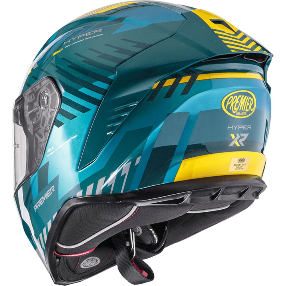 Premier Hyper XR 21 Full Face Helmet Blue / Yellow (Image 6) - ThrottleChimp