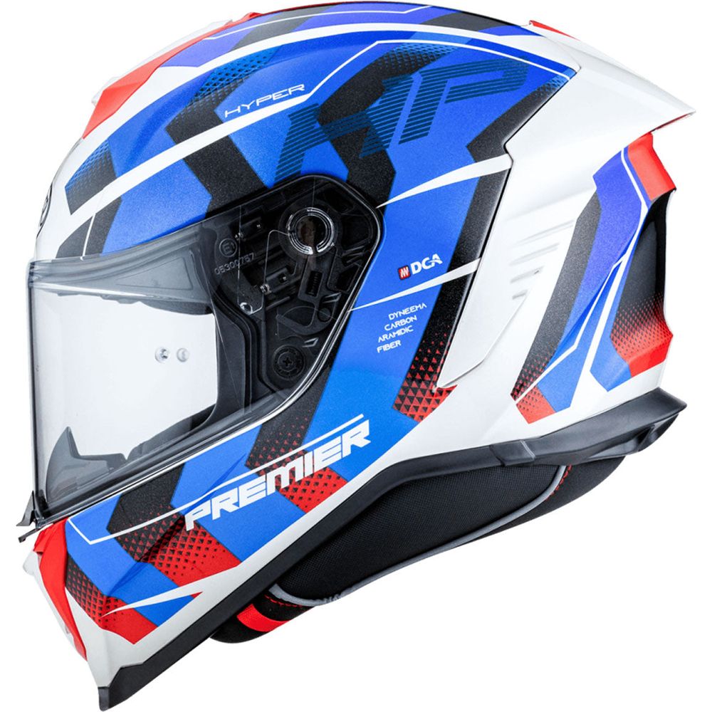 Premier Hyper HP 12 Full Face Helmet White / Blue - ThrottleChimp