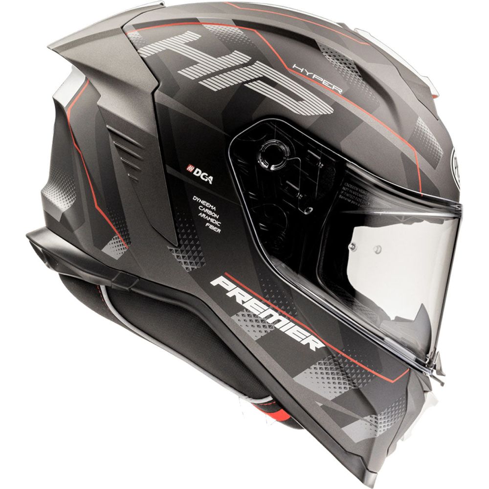 Premier Hyper HP 92 Full Face Helmet Black / Red (Image 3) - ThrottleChimp