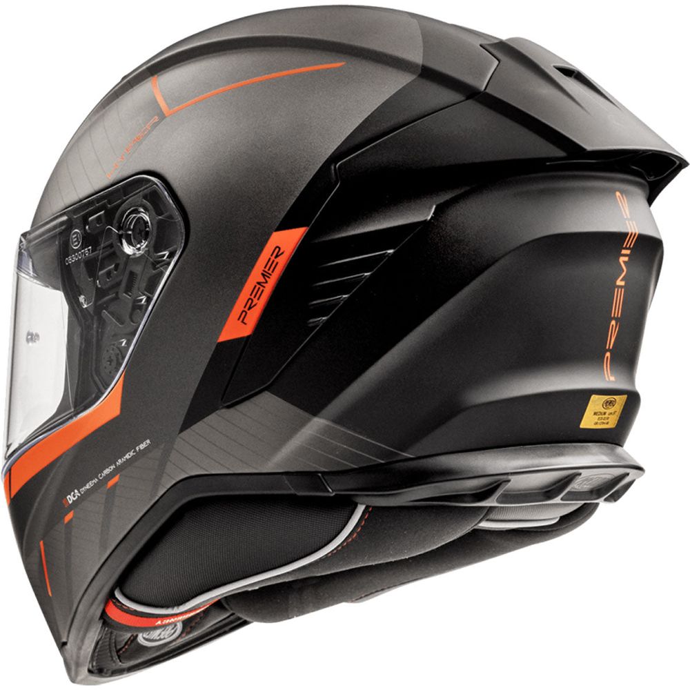 Premier Hyper RS 93 Full Face Helmet Black / Orange (Image 4) - ThrottleChimp