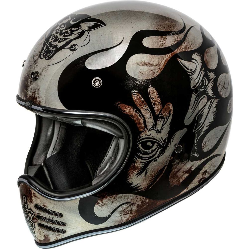 Premier MX BD Full Face Helmet Titanium - ThrottleChimp