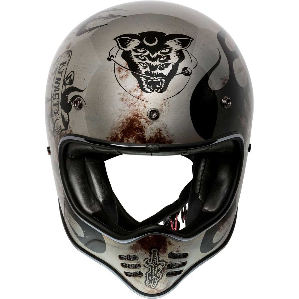 Premier MX BD Full Face Helmet Titanium (Image 2) - ThrottleChimp