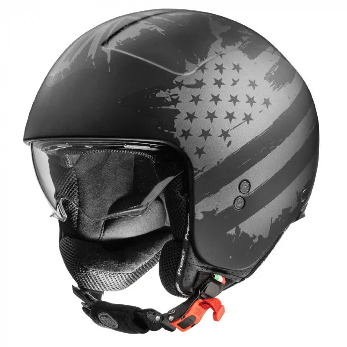 Premier Rocker AM 9 Open Face Helmet Matt Black (Image 2) - ThrottleChimp