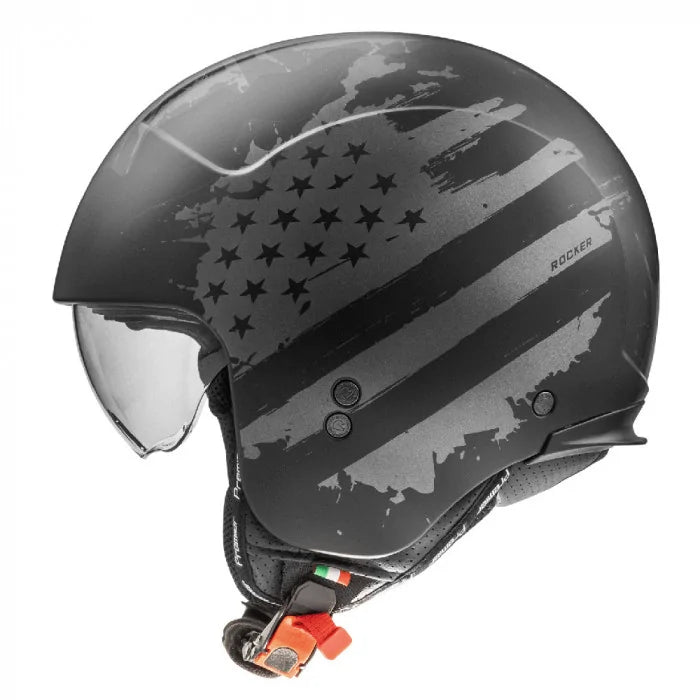 Premier Rocker AM 9 Open Face Helmet Matt Black - ThrottleChimp