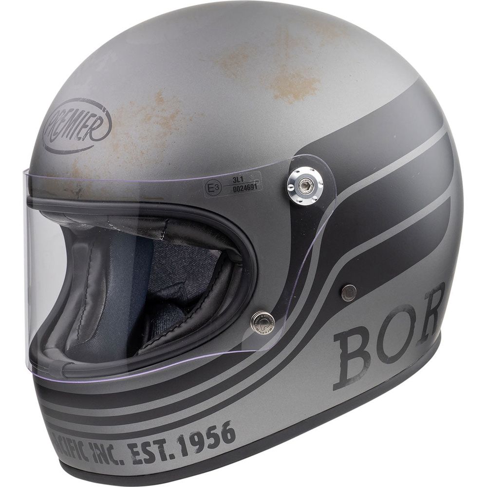 Premier Trophy BTR 17 Full Face Helmet Gunmetal - ThrottleChimp