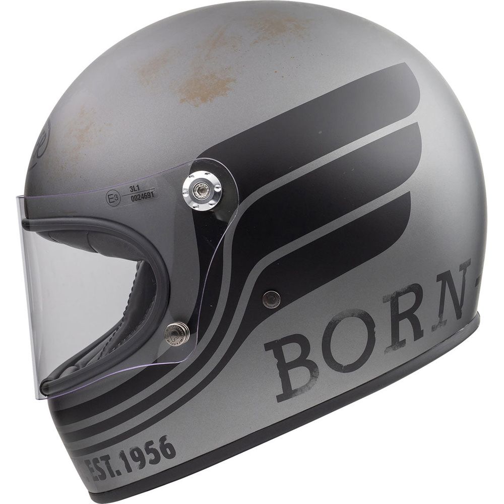 Premier Trophy BTR 17 Full Face Helmet Gunmetal (Image 2) - ThrottleChimp