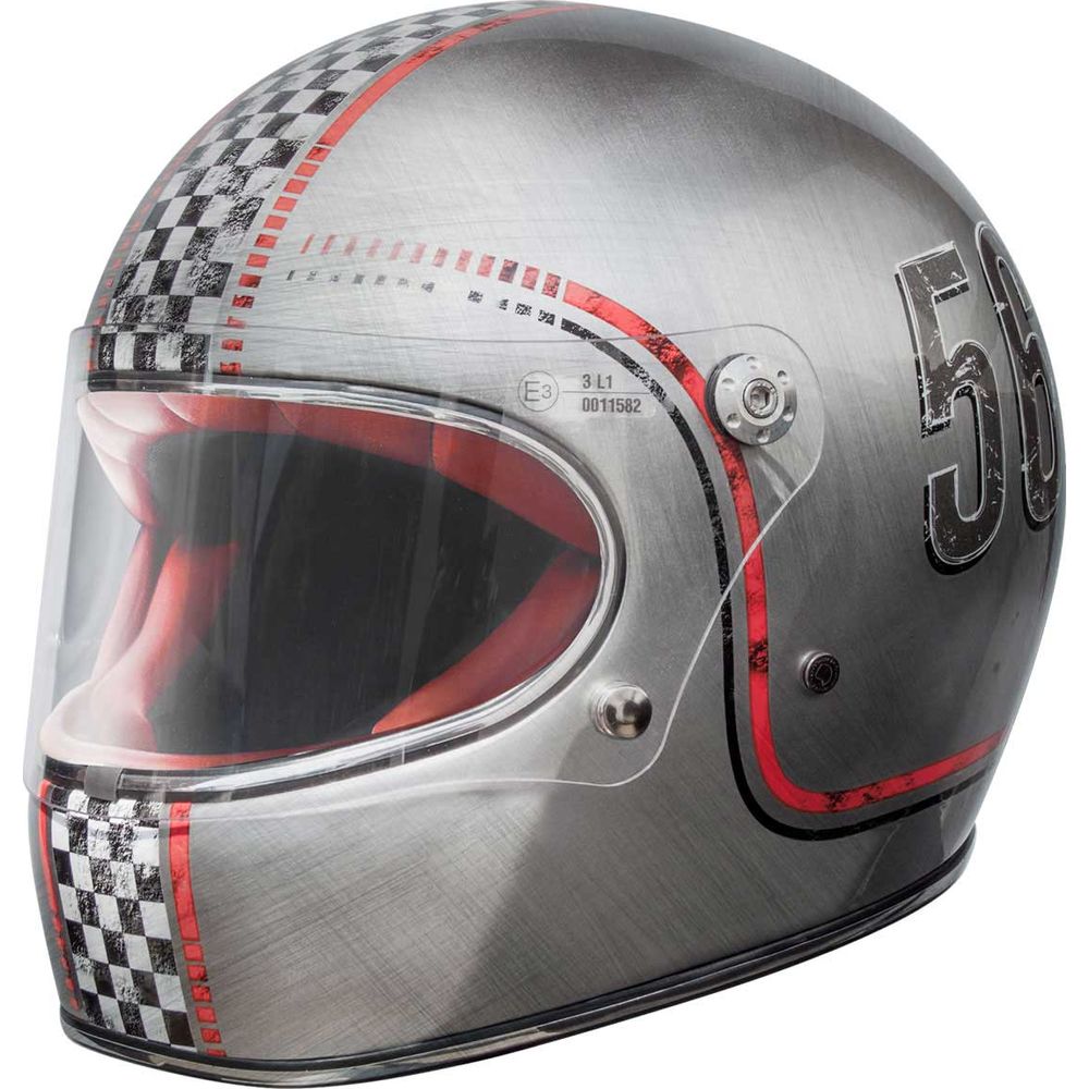 Premier Trophy FL Old Style Full Face Helmet Chrome - ThrottleChimp