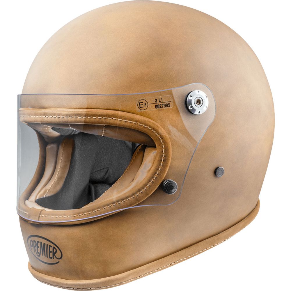 Premier Trophy Platinum Edition BOS Full Face Helmet Brown - ThrottleChimp