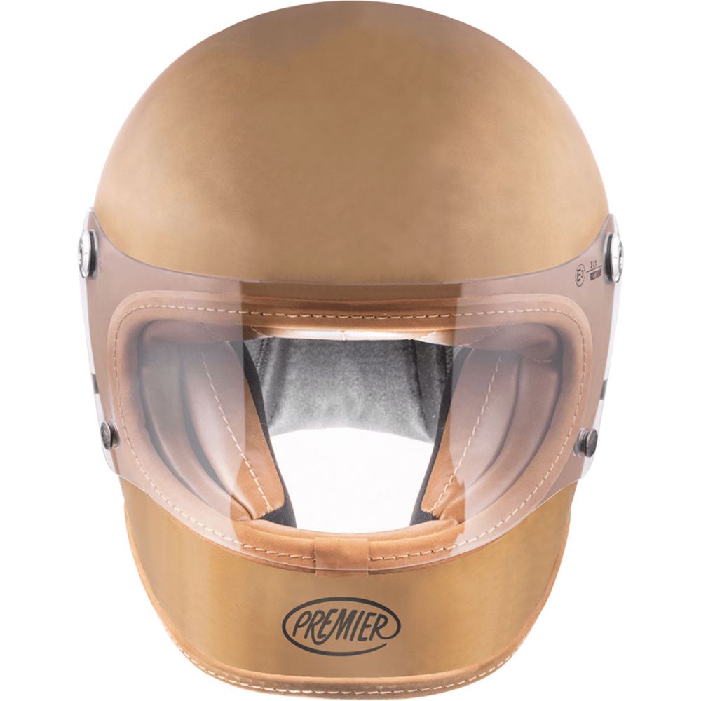 Premier Trophy Platinum Edition BOS Full Face Helmet Brown (Image 2) - ThrottleChimp