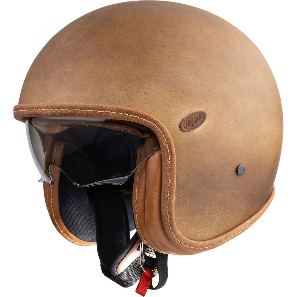 Premier Vintage BOS Open Face Helmet Brown - ThrottleChimp