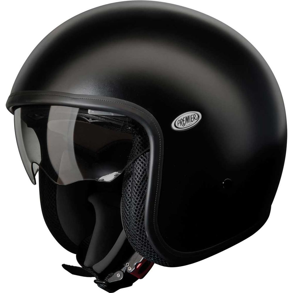 Premier Vintage U9 Open Face Helmet Matt Black - ThrottleChimp