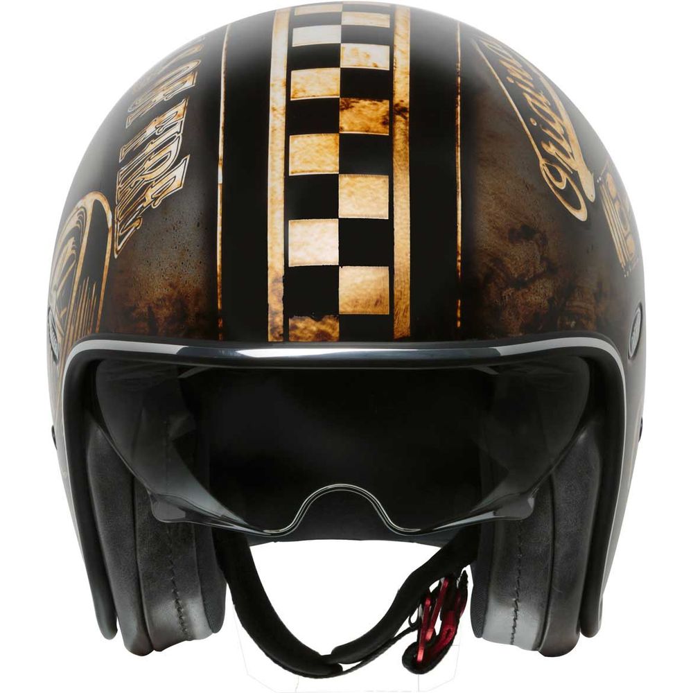 Premier Vintage OP 9 Open Face Helmet Rust / Patina (Image 2) - ThrottleChimp