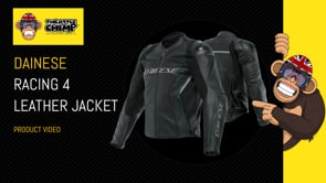 Dainese Racing 4 Leather Jacket Black / Black FREE 1 YEAR Returns, FREE UK Delivery | ThrottleChimp