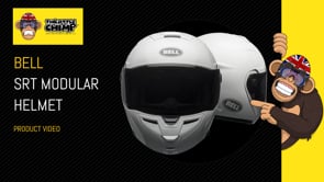 Bell SRT Modular Solid Full Face Helmet White (Video 9) - ThrottleChimp