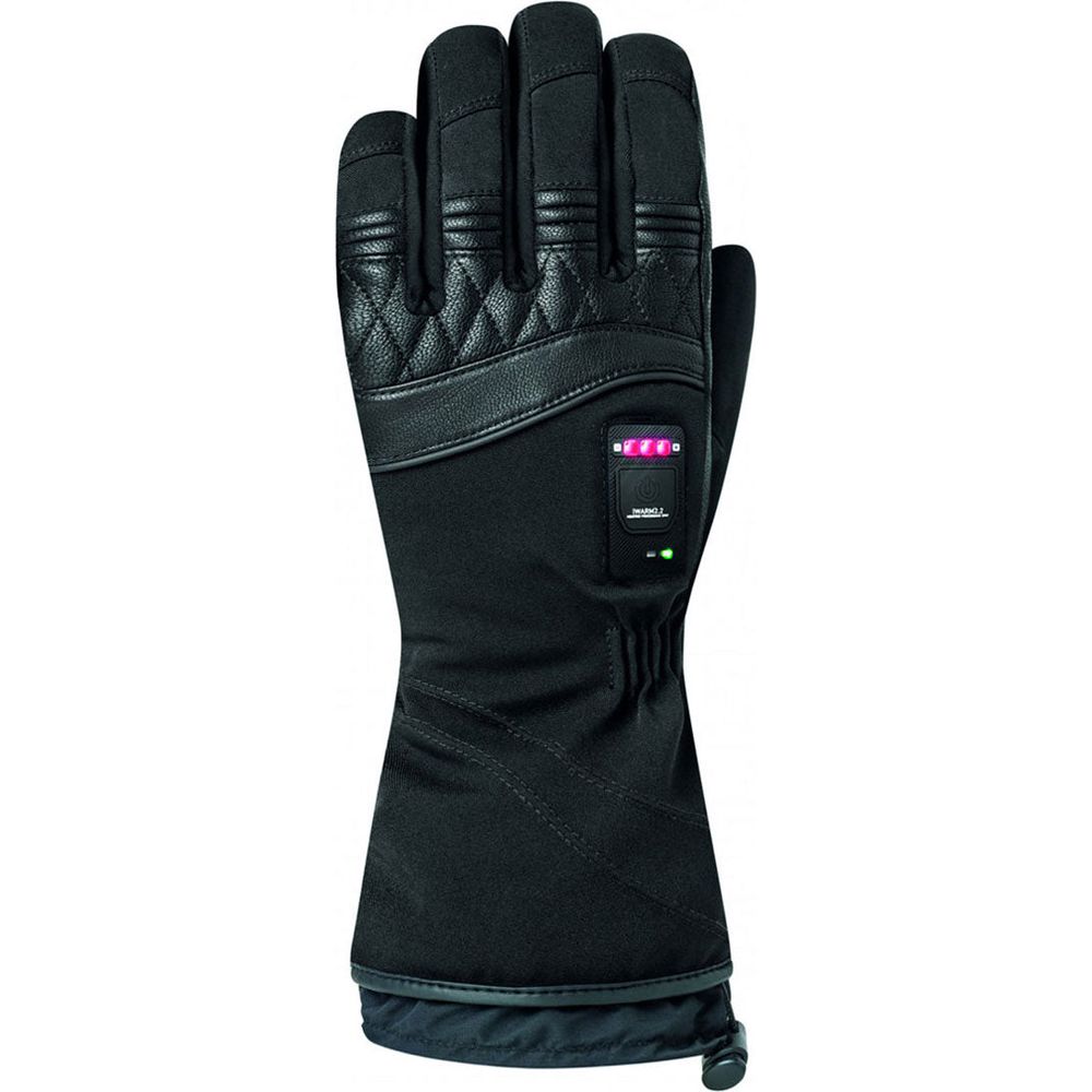 Racer (France) Connectic 4 F Ladies Heated Textile Gloves Black - ThrottleChimp