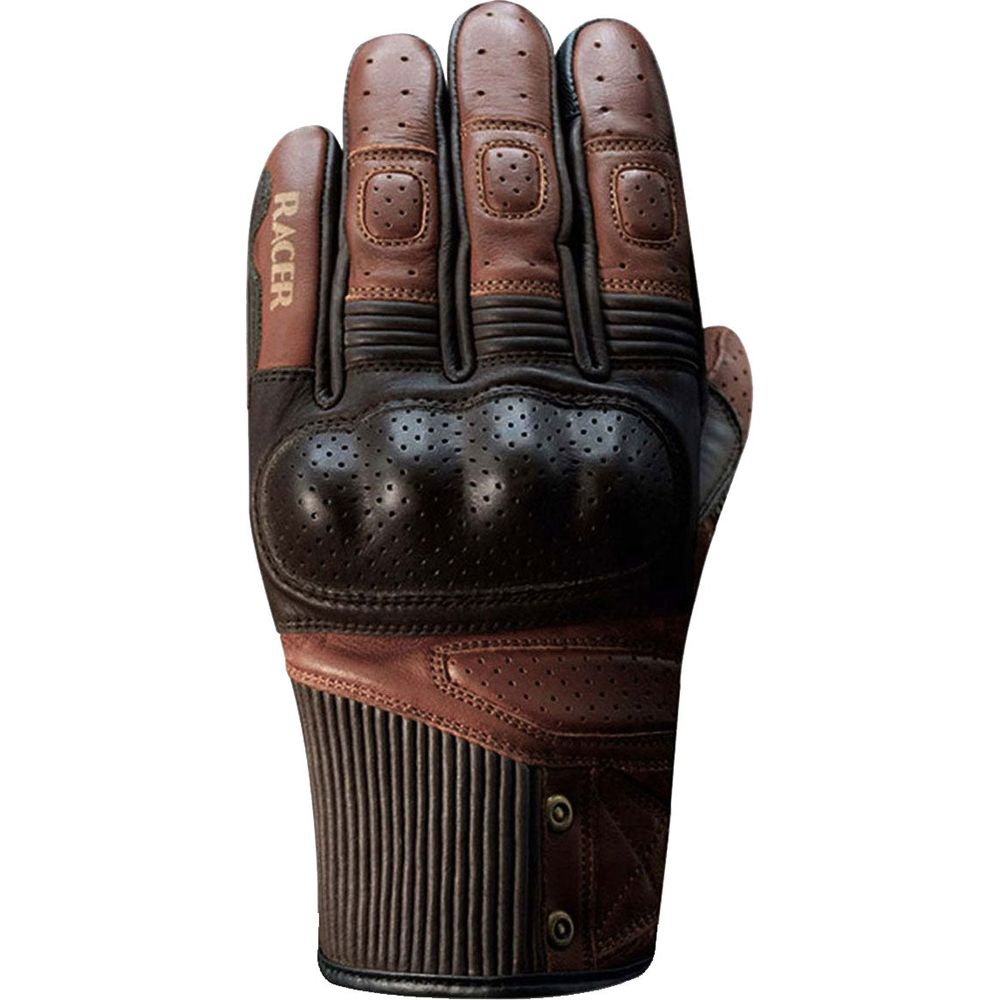 Racer (France) Dante Summer Leather Gloves Brown / Black - ThrottleChimp