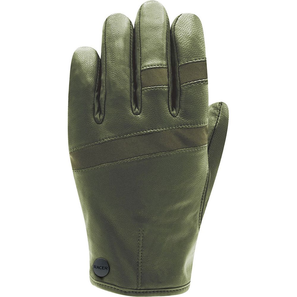 Racer (France) Bridge Leather Gloves Khaki - ThrottleChimp